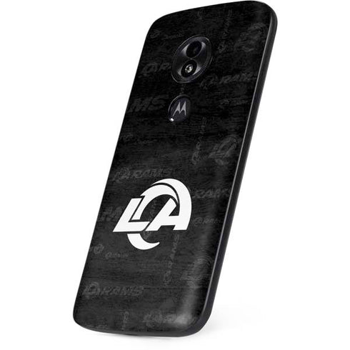 NFL Los Angeles Rams Black & White Moto E5 Play Skin